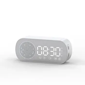 Prijenosni Bežični Višenamjenski Ogledalo Alarm Subwoofer Zvučnik, kompatibilan s Bluetooth 5.0 FM radio, Podržava TF kartice