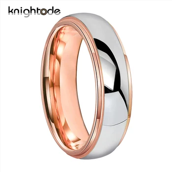 6/8 mm Modni angažman prsten za muškarce i žene od volfram karbida Vjenčano prstenje za ljubitelje Nakit od zlata Brzinski poliranje kupola