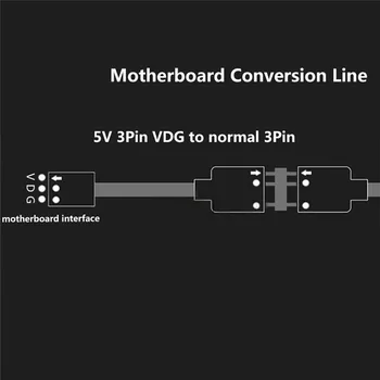 5 U 3PIN RGB VDG Linija Transformacije Kabelski Konektor za Matičnu Ploču GIGABYTE Pribor