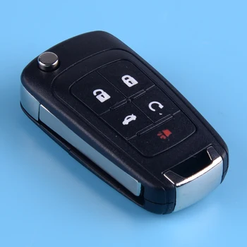 DWCX 5 Tipku Auto Sklopivi Flip Privjesak za ključeve sa Daljinskim čipom, pogodan za Chevrolet Cruze Camaro Equinox Impala Sonic 2016