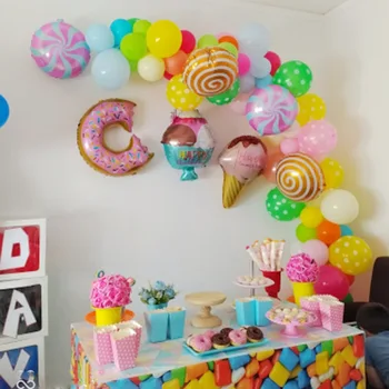 Krafna balon bombona sladoled je balon dekoracije karamela bar ukras prsten sladoled tema ukras na rođendan