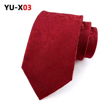 ГУСЛЕСОН Novi Klasični 8 cm Crvena Plava Crna kravata u Retro stilu za službene prigode Muški poklon kravatu za poslovne zurke