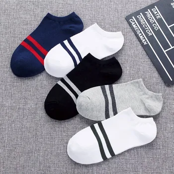 10 kom.=5 parova muške čarape Pamučne čarape na pruge iz djetinjstva za Sva godišnja doba Proljeće i Jesen Muške Svakodnevne Harajuku Prozračna muške čarape za gležnjeva Meias