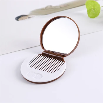 L121 Prijenosni Mini ručni Ogledalo za šminkanje s češljem za žene Slatka Model Oreo Poklon Djevojci Sujeta Beauty Kozmetički Alat Za njegu kože
