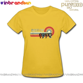 Najbolje majice 1975 Vintage 1975 Ženske majice 46. rođendan Savršen poklon Majica Poklon za majčin Dan t-Shirt Mujer Camisetas