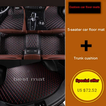 Običaj auto-tepih za pod + tepih prtljažnika za svi modeli Audi a3 8 a4 b7 b8 b9 q7 q5 a6 c7 a5 q3 tt cc auto-pribora za slaganje automobila