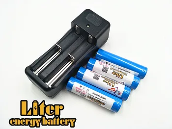 Litreni energetska baterija 16650 1800 mah 3,7 U Litij-ion punjiva baterija + Punjač za putovanja, Možete je koristiti za led svjetiljke