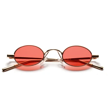 Peekaboo crnci male ovalne naočale za žene klasicni 2018 metalna okvira žuto-crvene leće okrugli vintage naočale za muškarce uv400