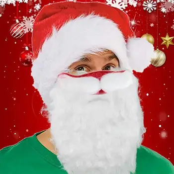 Božićni ukras 3D Maske za brada Djeda Mraza Integrirani Odrasli Unisex Višekratnu upotrebu za Smiješne Maske za lice Odijelo Rekvizite Božićni Cosplay