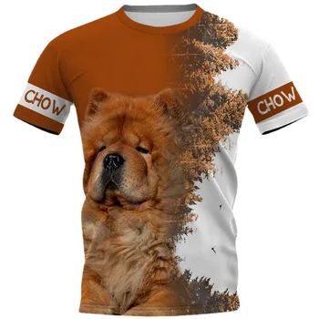 Čau-Čau je Pas 3D Majice sa po cijeloj površini Ulica odjeća ljetne majice za žene i za muškarce Zabavne majice za pse kratkih rukava
