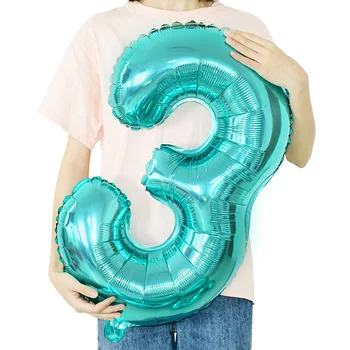 1/2 komada 32 inča Tiffany Plava Balon Folije Broj Balona za Vjenčanje Nakit za zurke u povodu Dana rođenja Potrepštine za bebe tuš