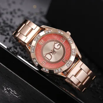 2022 Satovi Luksuzni Brand Moda Gorski Kristal Kvarca Ženski Ručni Sat Od Nehrđajućeg Čelika Reloj Mujer Najbolje Prodaje Montre