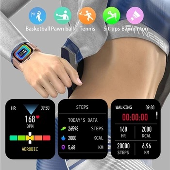 GEJIAN Novi Pametni Satovi Muški Ženski Pametni Sat Bluetooth Poziv EKG Fitness tracker Vodootporan 1,69-inčni Zaslon Osjetljiv na dodir Za Android i ios