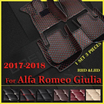 Auto-tepisi za Alfa Romeo Giulia 2017 2018 Custom auto-tepisi za noge pokrivanje auto-tepiha