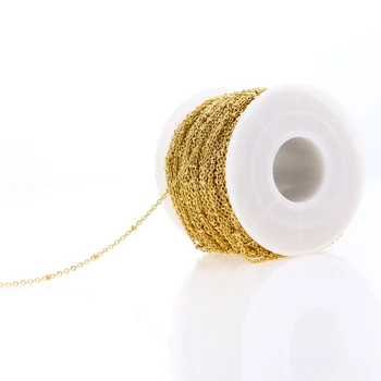 2 Metra Od Nehrđajućeg Čelika S perlicama Karika Lanca Ogrlica Surround Kabel Širine 1,5 mm Lanac za Izradu Nakita DIY Isporuke