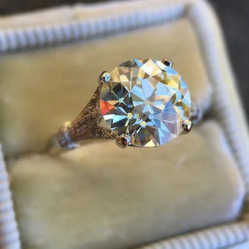 Novi Crystal Kamen Vjenčano Prstenje za Žene Šarene Kubni Cirkonij Zaručnički Prsten Grupa Nakit