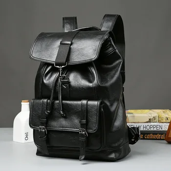 Muška velika kožna protiv krađe putnu torbu za laptop, torbe za laptop, Muška crna torba za dječake, Veliki kapacitet, Školska muška poslovna torba na rame