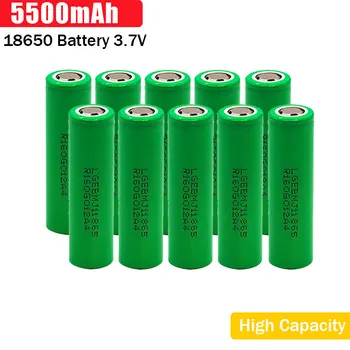 Visoki Kapacitet 5500 mah 3,7 U 18650 Punjiva Li-ion Baterija Za E Igračaka Svjetiljku Baklja Baterija
