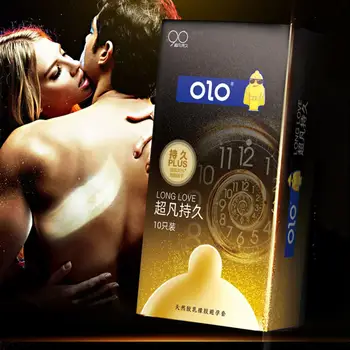 Kondomi OLO s finim točka G za muškarce, Odgode ejakulaciju, Sex duge bodova, Zlatna Čvrste kondomi 001 sa šiljcima, Seks-igračke za odrasle