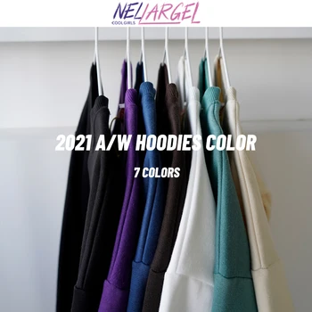 NELLARGEL Ženske ravnici 7 boja Y2k Hoodies Harajuku 2021 Smeđe korejski moderan Vintage veste Ženski ulični pulover