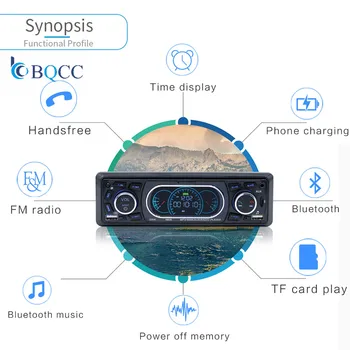 Auto Radio 1 Din Stereo Bluetooth Audio Kaseta player-8809 Daljinski Upravljač MP3 player AUX/TF/USB FM HD