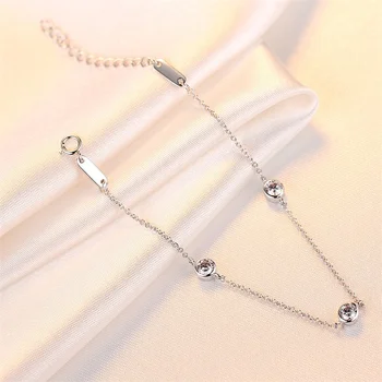 JoyceJelly klasične ženske narukvice od srebra okrugli oblik AAA cirkon dragulji srebrni nakit pokloni za vjenčanje