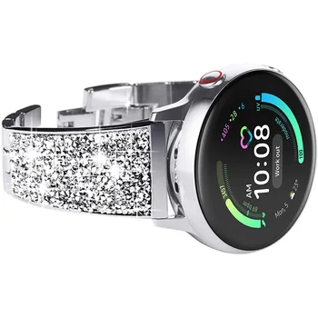 Dijamant Remen od nehrđajućeg Čelika za Samsung Galaxy Watch 4/4 Klasični 46 mm 44 mm Ženska narukvica za sat 3 41 mm za Xiaomi Huawei