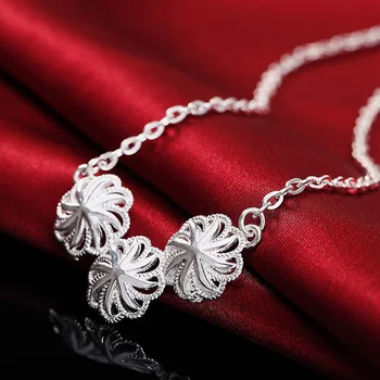 Novi nakit setovi od 925 sterling srebra za žene lijepe cvijeće ogrlica i naušnice moderan vjenčanje pokloni za vjenčanje nakit