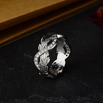 Novi Modni prsten za žene Berba Cvjetni listovi Prsten Vjenčani Vjenčanja Vjenčanje Ukras Elegantne Kreativna