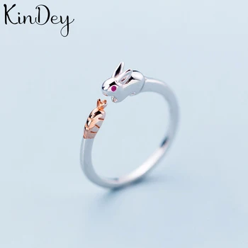 Kindey Bijoux Boho Srebrni prsten s rabbit za žene i Ženske prstenove Modni večernje Uređenje u rasutom stanju