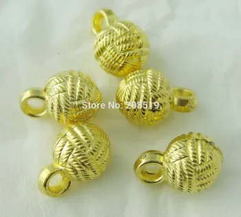 NBNVSN 10 mm spušteni lopta gumbe s rupama za odjeću 100 kom. srebrni i zlatni plastični gumb