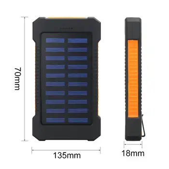 20000 mah/30000 mah Banka solarne Energije za prihvat hidroizolacijskih Solarni Punjač Dual USB Vanjski Punjač Powerbank za Xiaomi za Huawei za iPhone
