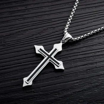 Svakodnevno Ogrlica Amulet Nakit Srebrna Boja Križ Privjesak Ogrlice za Žene i muškarce