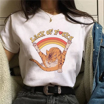 Harajuku Kawaii Rakun sa po cijeloj površini Svakodnevni Ženska majica Ljetna Zabavna crtani Ženska t-shirt 90-ih godina Ulzzang Tumblr Grafički majice, ženske Majice