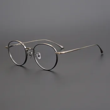 Japanski Ručni Rad John Lennon Čisti Titan Optički Bodove u Okvirima Za muškarce Klasicni Okrugle Naočale Za žene Kratkovidnost Propisane Naočale