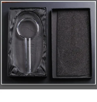 Kristalna pepeljara za cigare s 1-3 utora, Uključuje poklon kutiji - 4 dizajn na izbor (Prozirni) Gospodo naprava c1218