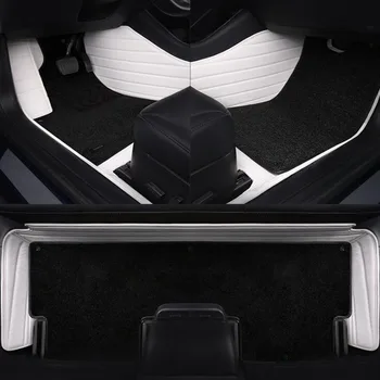 Auto potpuno poseban okružen tepisi bijele boje za unutrašnjost Tesla Model 3 пылезащитная model 3 pribor za auto kožne obloge