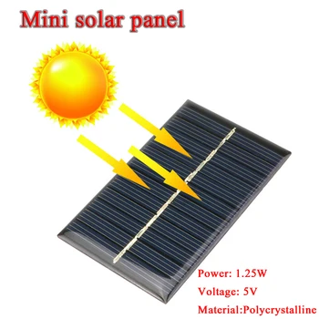 110 * 69 mm Mini-Modul DIY Панельная Sustav 5 1,25 W Solarni Paneli DIY Prijenosni Za punjenje igračaka za mobitel