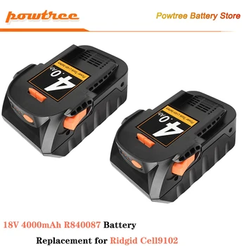 Powtree 18 4000 mah R840087 Litij-ionske Baterije za baterije Ridgid R840083 R840086 R840084 AC840085, Cell02020