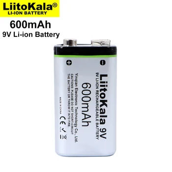 6 KOM./lot LiitoKala 600 mah 9 U litij-ionska Baterija baterija baterija baterija baterija Baterija 6F22 za Mikrofon Multimetar RC Igračke Temperatura Pištolj