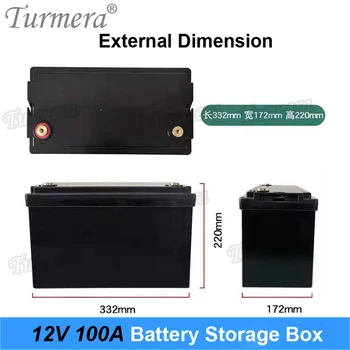 Indikator spremnika za skladištenje baterija Turmera 12V baterija 3,2 U Lifepo4 Kapaciteta 100 Ah Spojen na solarne ploče ili neprekinuto napajanje (ups)