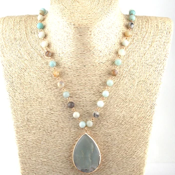 Besplatna Dostava Modni Lanac od prirodnog kamena s perlama, odgovarajuće kamenim ожерельям s privjescima za žene
