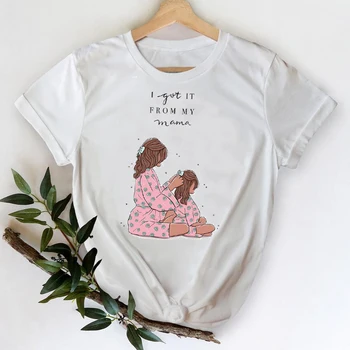 Majice Ženske 2021 Pismo Akvarel Draga mama Mama Mama Ljubav 90-ih godina Odjeća Moderan Majica Top Dama Print Seksi t-Shirt Majica