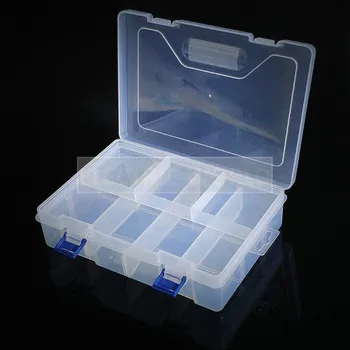 2 sloja 8 grid kutija za skladištenje Kontejner Plastični Okvir Organizator Praktičan Pretinac Nakit Naušnice Perle Vijak za Držač torbica