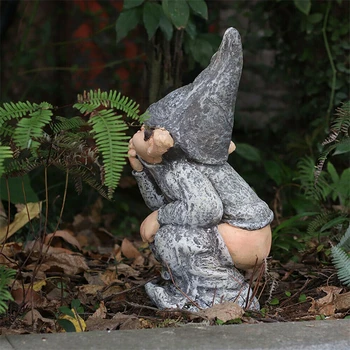 Nestašna Dvorište Zabavna Kip Gnome Elf Iza Vrata Dekor Kućnog Dvorišta Proizvoda Iz tar. Minijaturnih Figurica Gnome Kip Luda Poklon