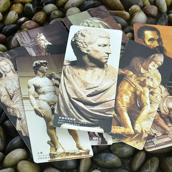10 Kom./compl. Skulptura Michelangelo Papirnate Oznake u Starom stilu Držač za knjige Razglednica za poruke Poklon celina