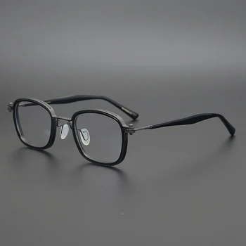 Ručni rad Acetat Titana Klasična Četvrtastog Okvira za naočale Za muškarce i žene Retro Naočale Optički Kratkovidnost Naočale na recept Oculos