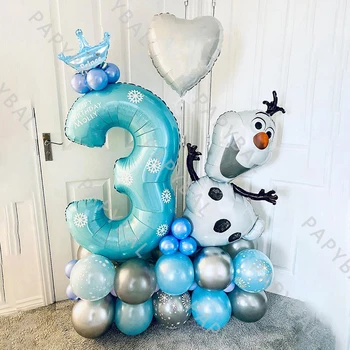 41 kom. Disney Smrznuti Olaf baloni od aluminijske folije Skup Pahuljica Lateks Balona Dječje djevojka Rođendan Dekor Dječji tuš Globus