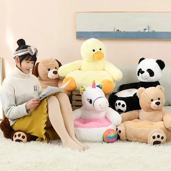 Kawai Crtić Medo Panda Jednorog Patka Dječji Kauč Fotelja Pliš Igračke Sjedalo za Bebe Gnijezdo Bračni krevet Jastuk za odrasle Mekani jastuk