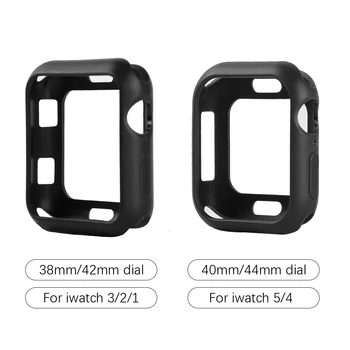 Mekana silikonska torbica za Apple Watch Band serije 5 40 mm 44 mm narukvica iWatch serije 1 2 3 4 zaštita 42 mm 38 mm pribor za trake